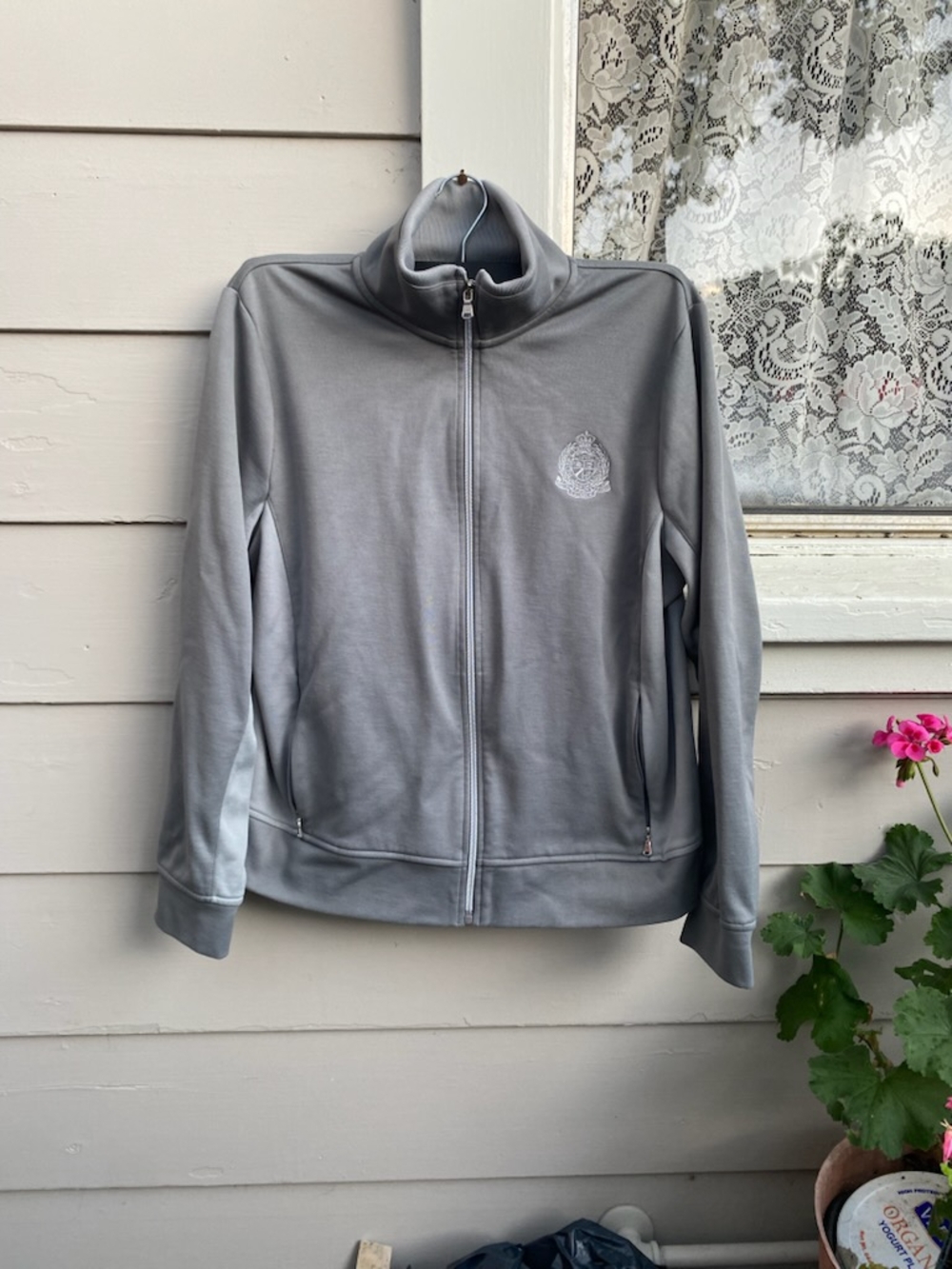 Lauren Ralph Lauren Gray Full-Zip Track Jacket (Will Do For 25 On Vinted)